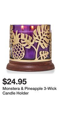 Bath & Body Works Monstera & pineapple 3-wick candle holder offer