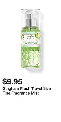 Bath & Body Works Gingham fresh travel size fine fragrance mist offer