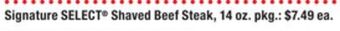 ACME Signature select® shaved beef steak offer