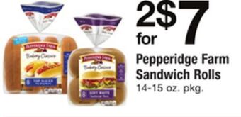 ACME Pepperidge farm sandwich rolls offer