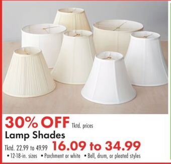 Boscov's Lamp shades offer