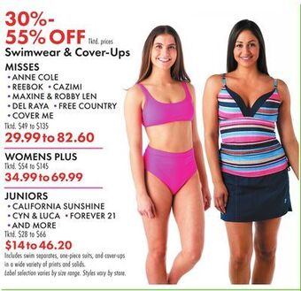 Boscov's Swimwear & cover-ups offer