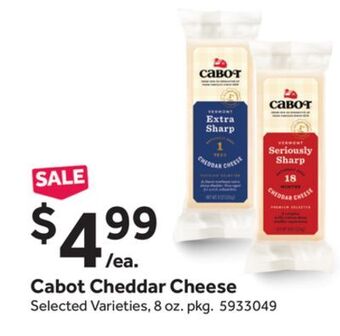 Stop&Shop Cabot cheddar cheese offer