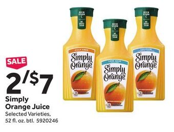 Stop&Shop Simply orange juice offer