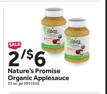 Stop&Shop Nature's promise organic applesauce offer