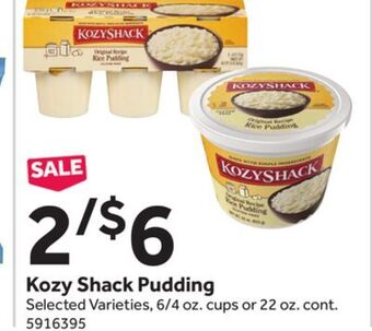 Stop&Shop Kozy shack pudding offer
