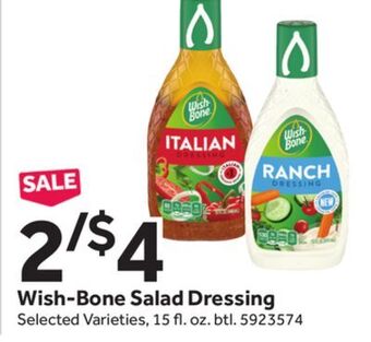 Stop&Shop Wish-bone salad dressing offer