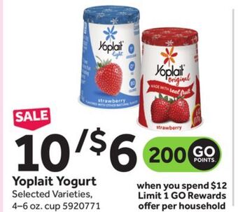 Stop&Shop Yoplait yogurt offer