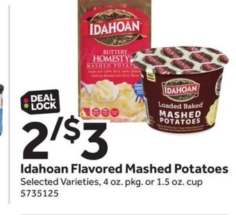 Stop&Shop Idahoan flavored mashed potatoes offer