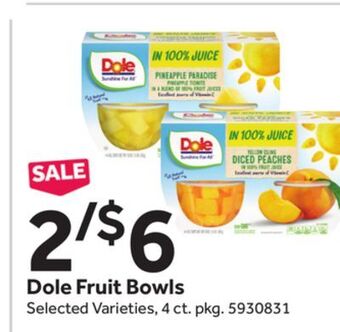 Stop&Shop Dole fruit bowls offer