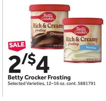 Stop&Shop Betty crocker frosting offer