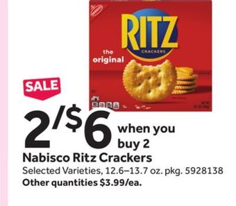 Stop&Shop Nabisco ritz crackers offer