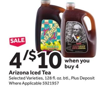 Stop&Shop Arizona iced tea offer