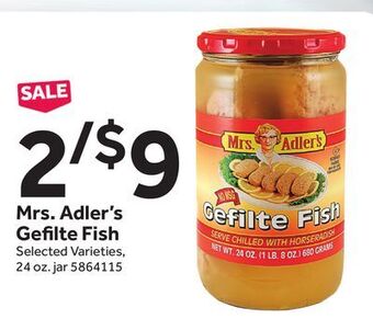 Stop&Shop Mrs. adler's gefilte fish offer