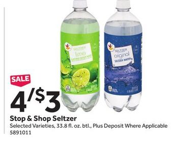 Stop&Shop Stop & shop seltzer offer