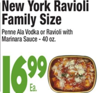 King Kullen New york ravioli family size offer