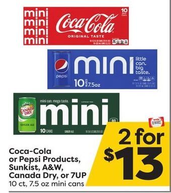 Weis Markets Coca-cola or pepsi products, sunkist, a & w, canada dry, or 7up offer