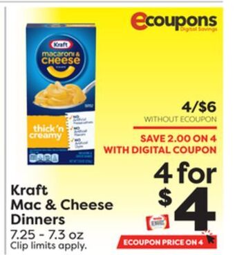 Weis Markets Kraft mac & cheese dinners offer