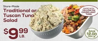 DeCicco & Sons Traditional or tuscan tuna salad offer