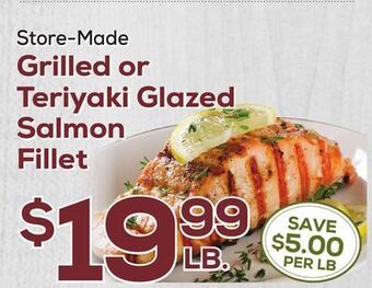 DeCicco & Sons Grilled or teriyaki glazed salmon fillet offer