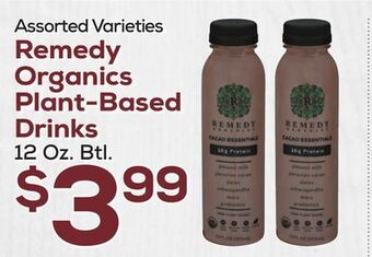 DeCicco & Sons Remedy organics plant-based drinks offer