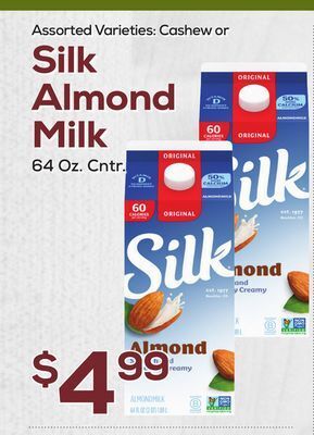 DeCicco & Sons Silk almond milk offer