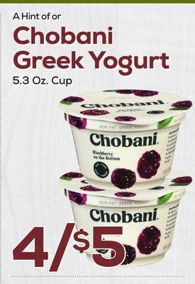 DeCicco & Sons Chobani greek yogurt offer