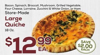 DeCicco & Sons Large quiche offer