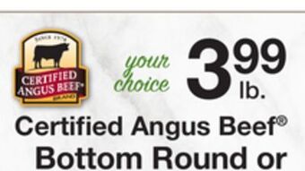 The Fresh Grocer Bottom round roast offer