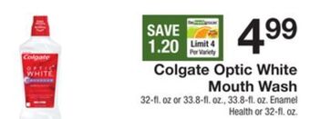 The Fresh Grocer Optic white mouth wash offer