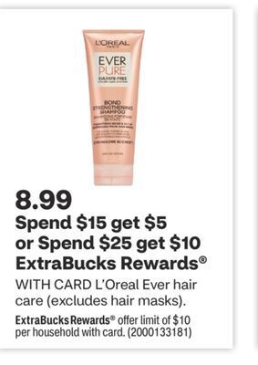 CVS L'oreal ever hair care offer