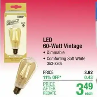 Menards LED 60-Watt Vintage offer