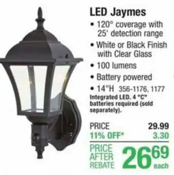Menards LED Jaymes offer