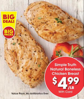 Kroger Simple Truth Natural Boneless Chicken Breast offer