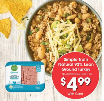 Kroger Simple Truth Natural 93% Lean Ground Turkey offer