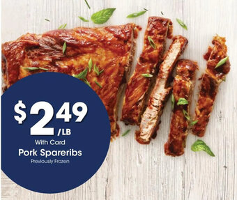 Kroger Pork Spareribs offer