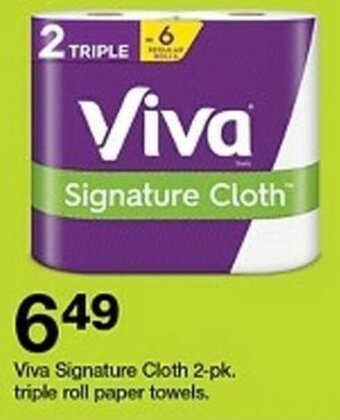 Target Viva Signature Cloth 2-pk. triple roll paper towels offer