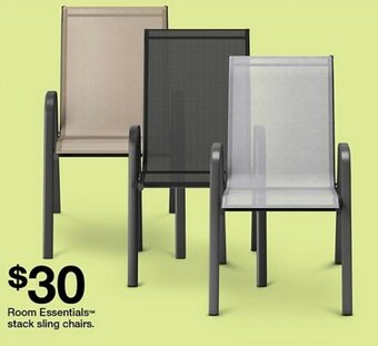 Target Room Essentials stack sling chairs offer