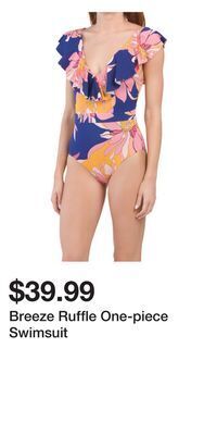 TJ Maxx Breeze ruffle one-piece swimsuit offer