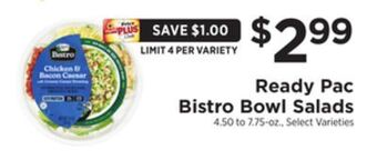 ShopRite Bistro bowl salads offer