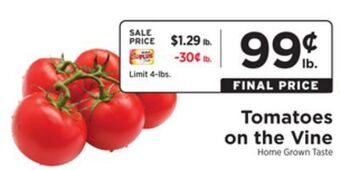 ShopRite Tomatoes on the vine offer