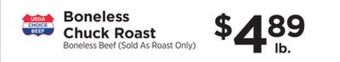ShopRite Boneless chuck roast offer