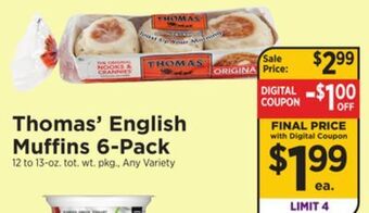 ShopRite English muffins 6-pack offer