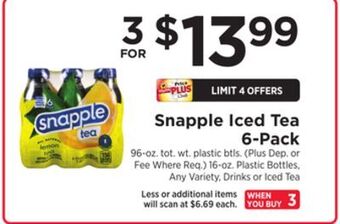 ShopRite Iced tea 6-pack offer