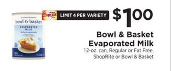 ShopRite Evaporated milk offer