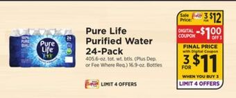 ShopRite Purified water 24-pack offer
