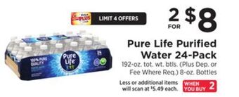ShopRite Purified water 24-pack offer