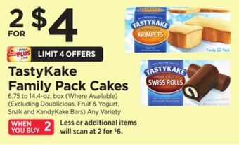 ShopRite Family pack cakes offer