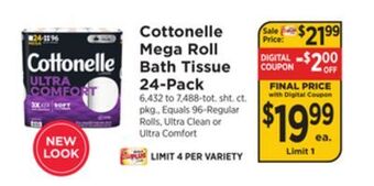 ShopRite Mega roll bath tissue 24-pack offer