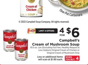 ShopRite Cream of mushroom soup offer